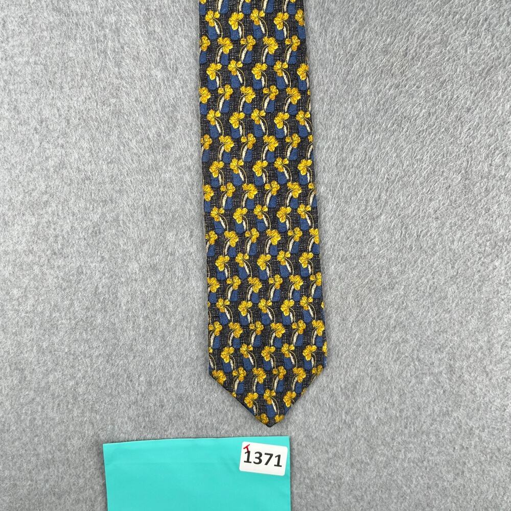 Ermenegildo Zegna Neck Tie Silk Floral Made IN Italy